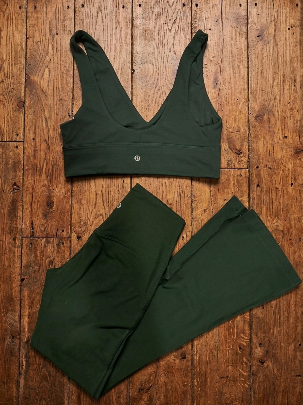 lululemon athletica Forest Green High-Rise Wide-Leg Jumpsuit Set